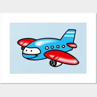 cute airplane Posters and Art